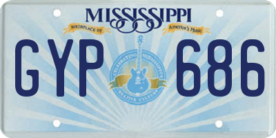 MS license plate GYP686