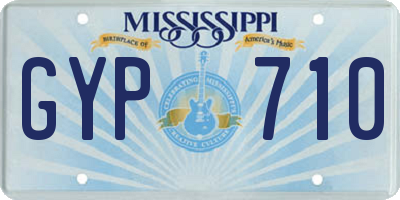 MS license plate GYP710