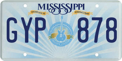 MS license plate GYP878