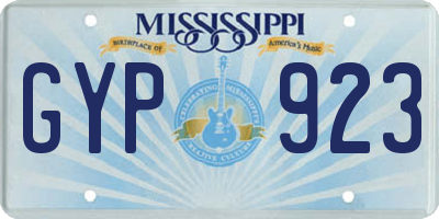 MS license plate GYP923