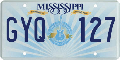 MS license plate GYQ127