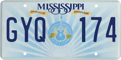 MS license plate GYQ174