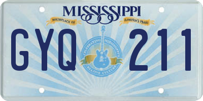 MS license plate GYQ211