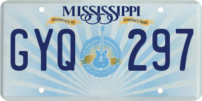 MS license plate GYQ297
