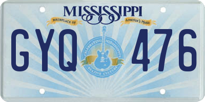 MS license plate GYQ476