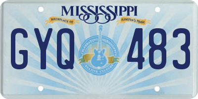 MS license plate GYQ483