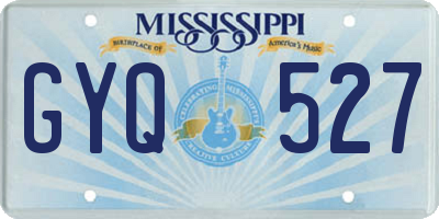 MS license plate GYQ527