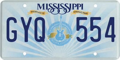 MS license plate GYQ554