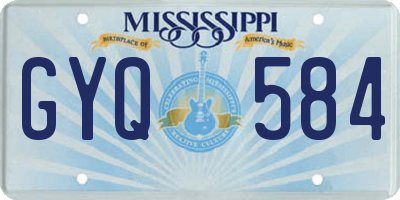 MS license plate GYQ584