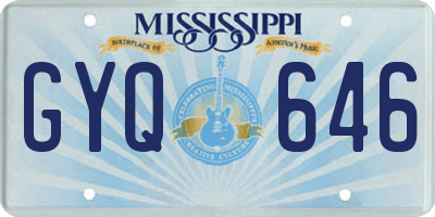 MS license plate GYQ646
