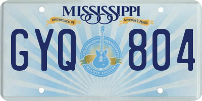 MS license plate GYQ804