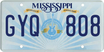 MS license plate GYQ808