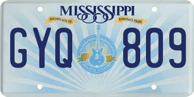 MS license plate GYQ809