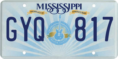 MS license plate GYQ817