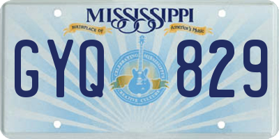 MS license plate GYQ829