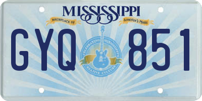MS license plate GYQ851