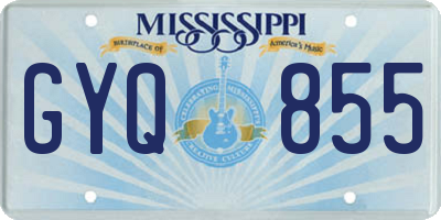MS license plate GYQ855
