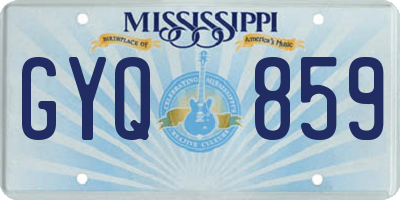 MS license plate GYQ859