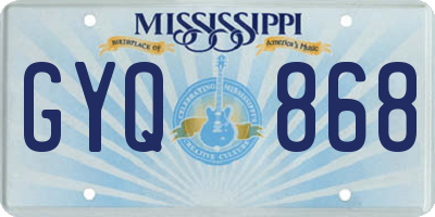 MS license plate GYQ868