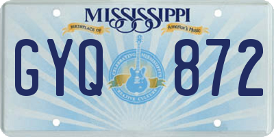 MS license plate GYQ872