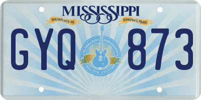 MS license plate GYQ873