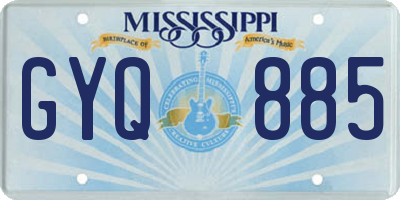 MS license plate GYQ885
