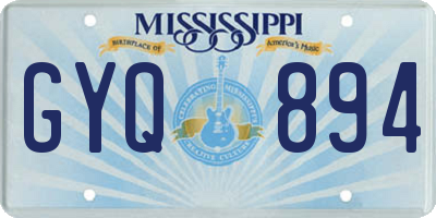 MS license plate GYQ894