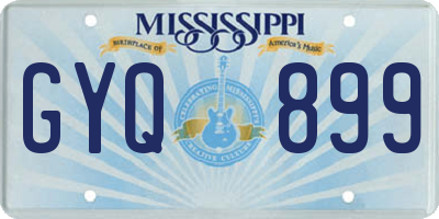 MS license plate GYQ899