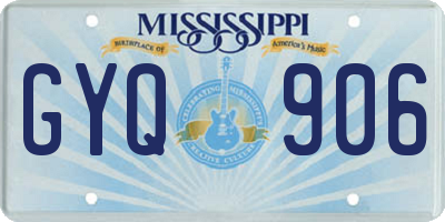 MS license plate GYQ906