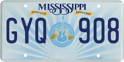 MS license plate GYQ908