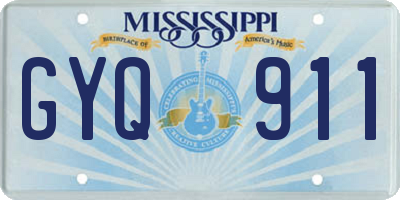 MS license plate GYQ911