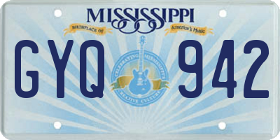 MS license plate GYQ942