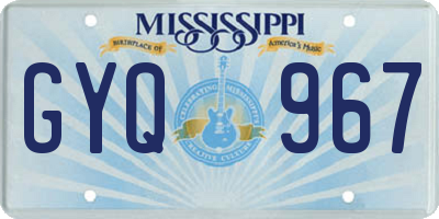 MS license plate GYQ967