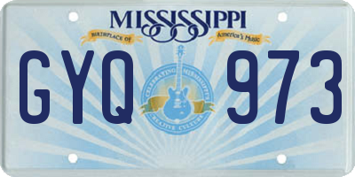 MS license plate GYQ973