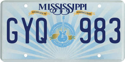 MS license plate GYQ983