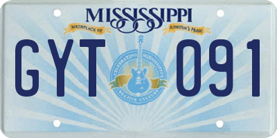MS license plate GYT091