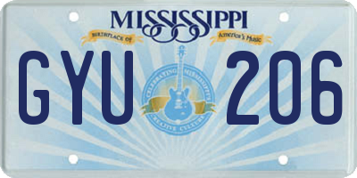 MS license plate GYU206