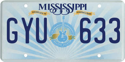 MS license plate GYU633