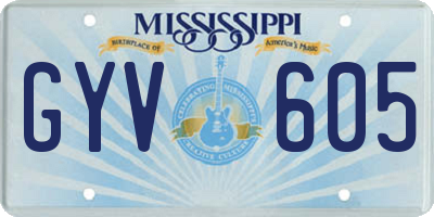 MS license plate GYV605