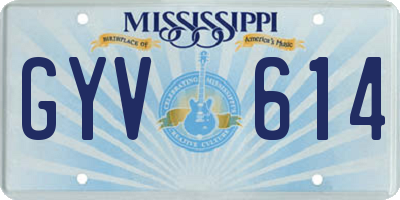 MS license plate GYV614