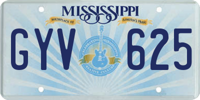 MS license plate GYV625
