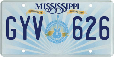 MS license plate GYV626