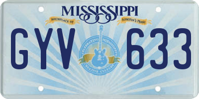 MS license plate GYV633
