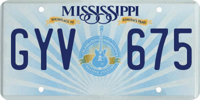 MS license plate GYV675