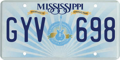 MS license plate GYV698
