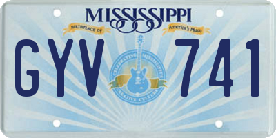 MS license plate GYV741