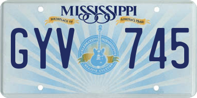 MS license plate GYV745