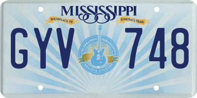 MS license plate GYV748
