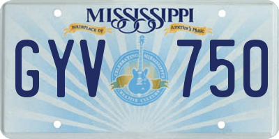 MS license plate GYV750