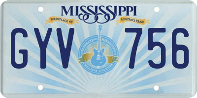 MS license plate GYV756